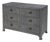 Chatham 44 in. W Rectangular Raffia 6 Drawer Dresser, Charcoal Raffia For Sale