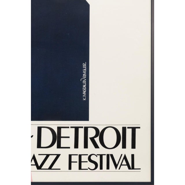 1980s Montreux Detroit International Jazz Festival 1980 Vintage Lithographic Poster For Sale - Image 5 of 6