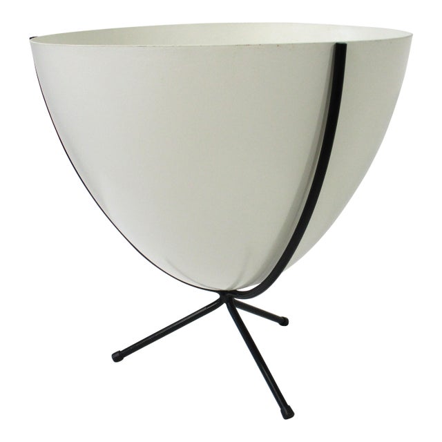 Mid Century Zenith Bullet Planter W/ Tri Pod Stand For Sale