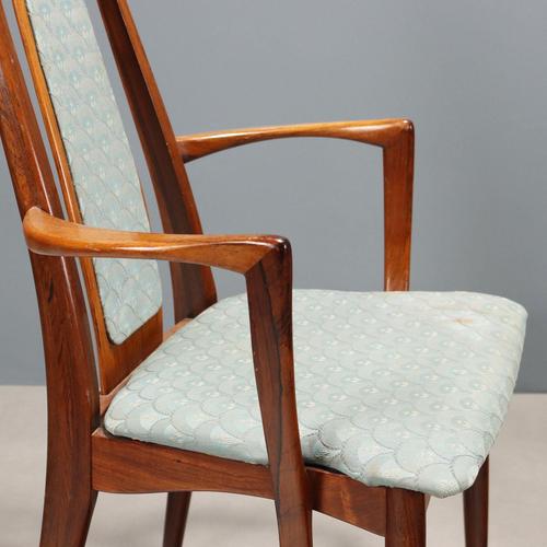 Vintage Upholstered Wood Chairs, Northern Europe, 1960s, Set of 4 For Sale - Image 6 of 10