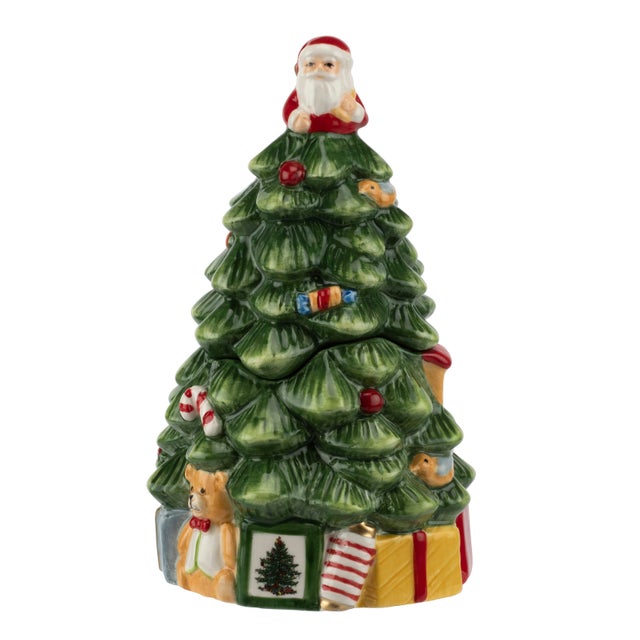 Spode Christmas Tree Figural Sugar and Creamer Set For Sale In New York - Image 6 of 9