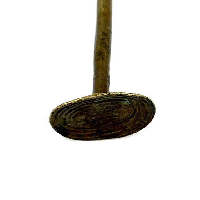 Early 20th Century Early 20th Century Tiv Metal Snuff Pipe Nigeria For Sale - Image 5 of 6