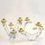 These beautiful French Mid-Century Modern Thick Crystal candelabra candleholders, are signed Schneider, France, from the...
