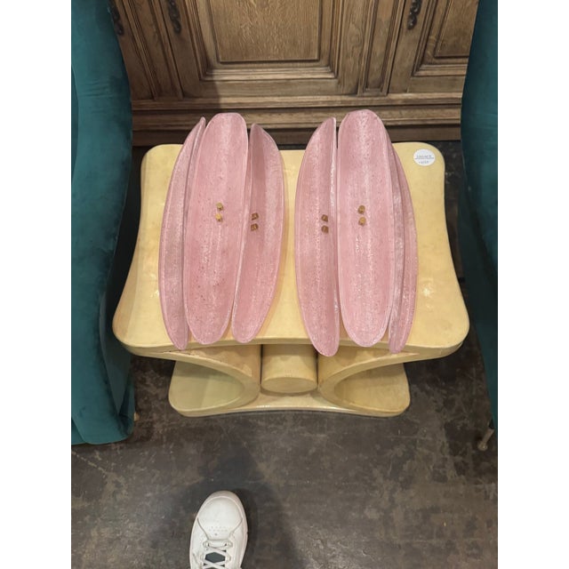 Pair of Murano Pink Glass Bespoke Sconces For Sale In Dallas - Image 6 of 6