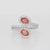 1.1Ct Padparadscha Sapphire Toi Et Moi Ring With Natural Diamonds Halo: 14k Gold, Size 6.75 For Sale - Image 4 of 8
