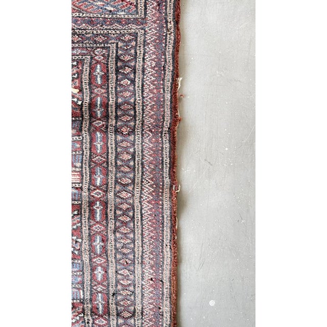 Vintage Handwoven Bokhara Wool Rug, Turkmenistan, 1960s For Sale - Image 9 of 18
