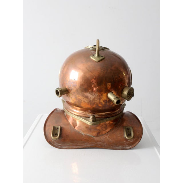 Copper Antique Copper Diving Helmet For Sale - Image 8 of 12