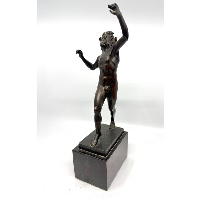 German Foundry NeoClassical Grand Tour Bronze of the Neapolitan Dancing Faun For Sale - Image 9 of 12