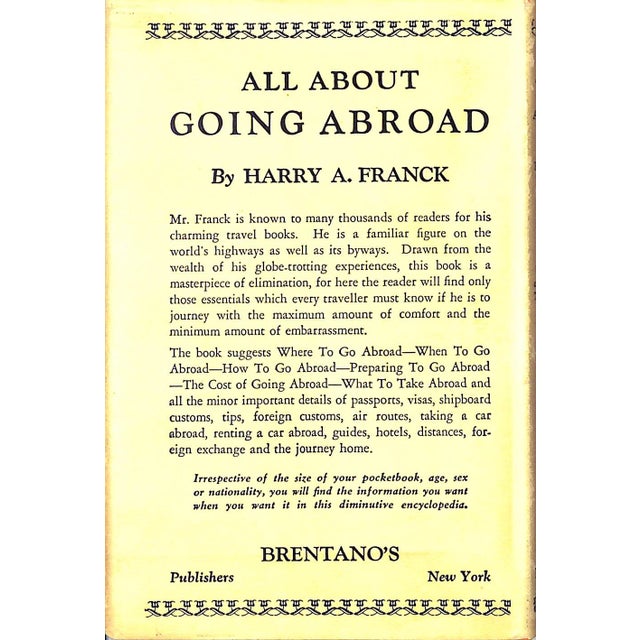"All About Going Abroad: With Maps and a Handy Travel Diary" 1927 Franck, Harry A. For Sale - Image 4 of 10