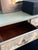Textile One-of-a-Kind Hand Painted Console Table | Entryway Table | Blue Console | Fabric Drawer Fronts | Cottage Luxe | French Country For Sale - Image 7 of 9