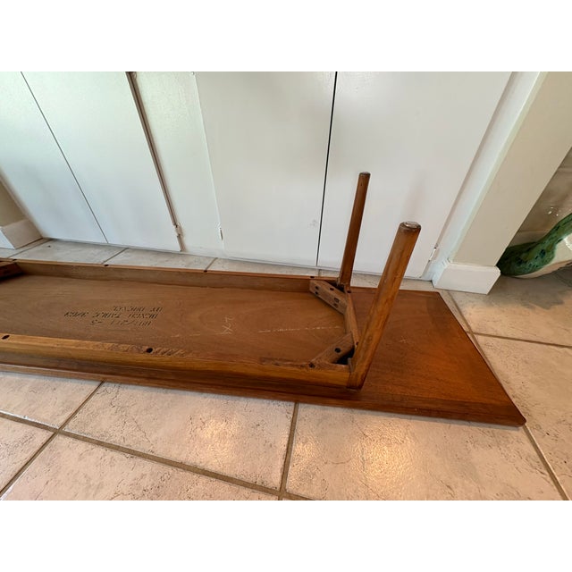 Vintage Mid Century Modern Drexel Declaration Solid Walnut Bench / Coffee Table by Kipp Stewart For Sale - Image 12 of 16