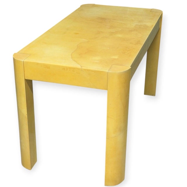 Karl Springer Goatskin Desk c.1970 For Sale - Image 4 of 9