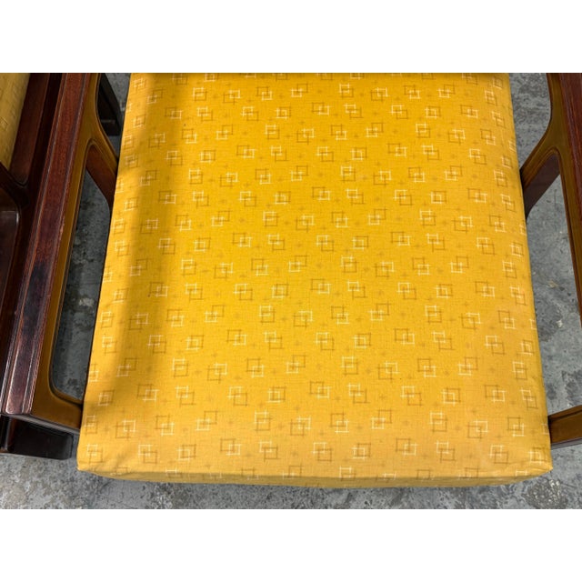 Vintage Asian Style Rosewood Lounge Chairs, Pair For Sale - Image 9 of 12