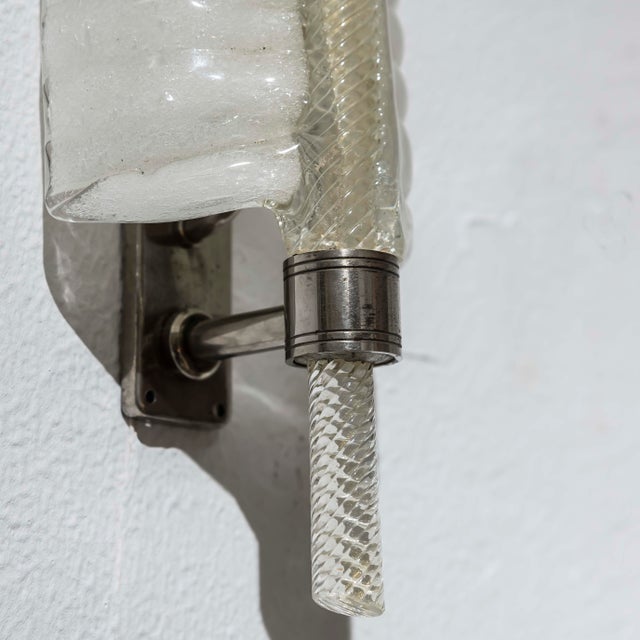 Murano Glass Leaf Wall Light attributed to André Arbus for Barovier & Toso, 1950s For Sale - Image 9 of 13