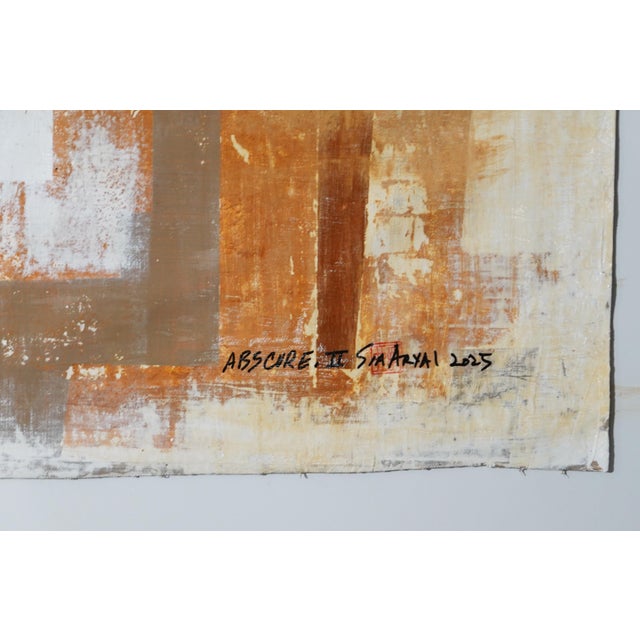 Abstract Abscure. II Abstract Surreal Brown& Yellow Painting For Sale - Image 3 of 5