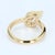 14k Yellow Gold and Tilted Lab Grown Pear-Shape Diamond Ring, Size 5 For Sale - Image 4 of 4