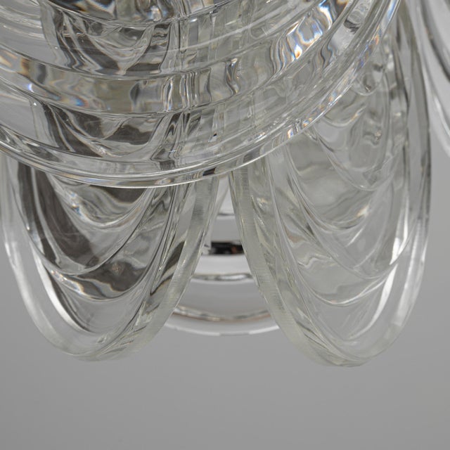 20th Century Italian Mid-Century Murano Style Glass Disc Chandelier For Sale - Image 11 of 18