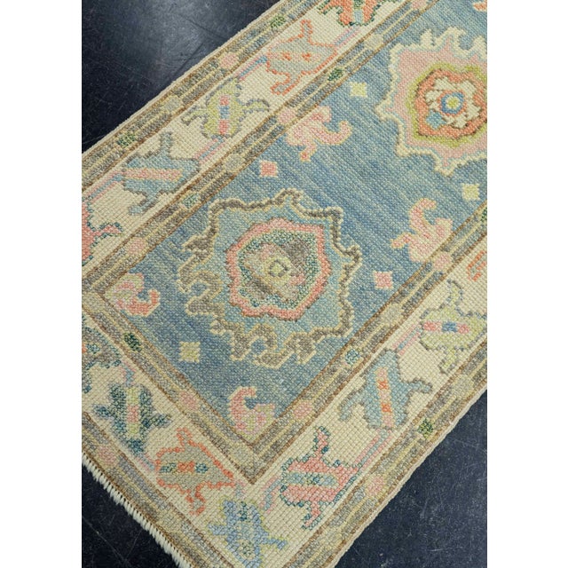 Textile Turkish Oushak Rug 2'x 5' #20123 For Sale - Image 7 of 8