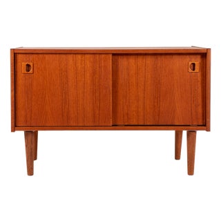 Mid-Century Modern Danish Teak Sideboard with Sliding Doors, 1960s For Sale