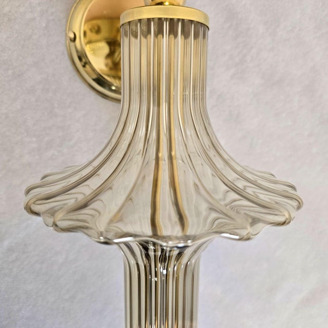 1990s Pair of Pink and Beige Murano Glass Sconces For Sale - Image 11 of 12