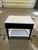 Custom Oak Espresso Nightstands With Limestone Top & Shelf – Modern Organic Bedside Tables For Sale - Image 4 of 10