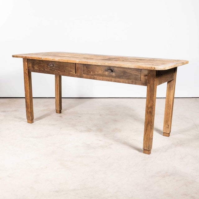Vintage French Farmhouse Table in Scrubbed Pine, 1950s For Sale - Image 15 of 15