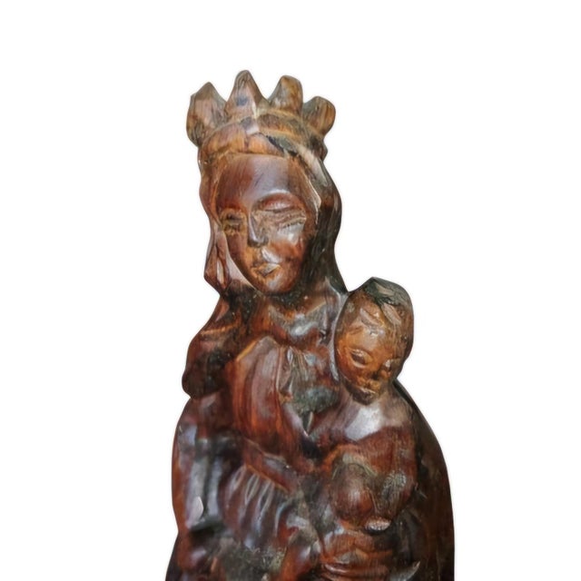 Early 18th Century Early 18th Century Antique Carved Wooden Statue For Sale - Image 5 of 8