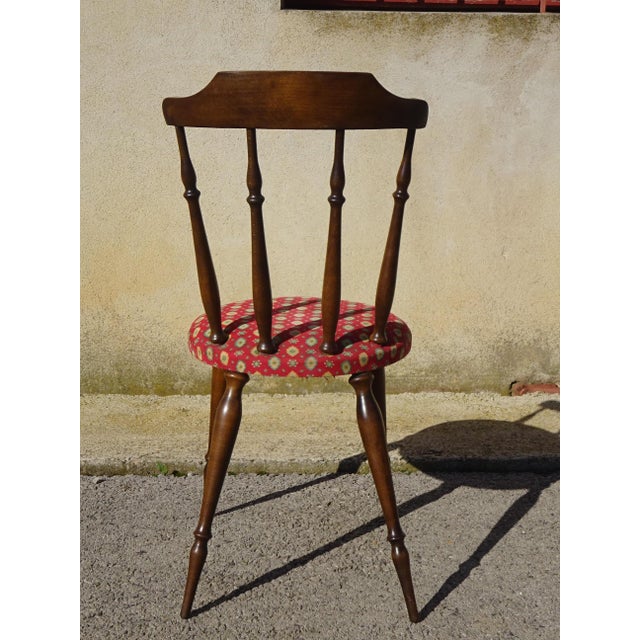 Wood and Fabric Chairs, Set of 2 For Sale - Image 14 of 18