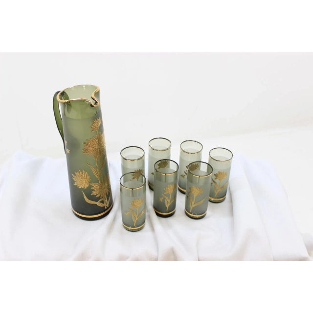 Jug and 7 Glasses by Bohemia Glass, 1970s, Set of 8 For Sale - Image 11 of 11