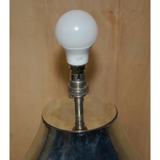 Large Vintage Sculptural Table Lamp in Foxed Mirrored Glass For Sale - Image 3 of 18
