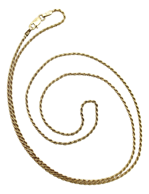 Vintage 14k Gold UnoAErre Dainty Rope Chain
