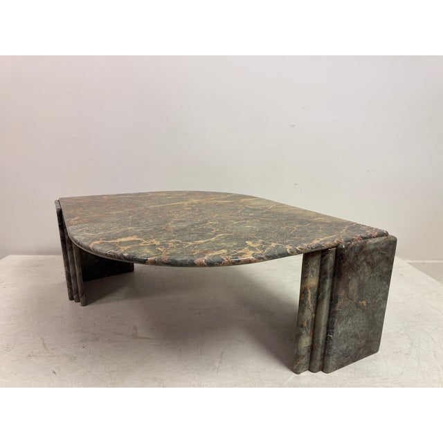 Stone Sculptural Eye-Shaped Marble Coffee Table, 1980s For Sale - Image 7 of 15