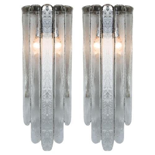 Long Clear Wall Lights from Mazzega, 1970s, Set of 2 For Sale - Image 18 of 18