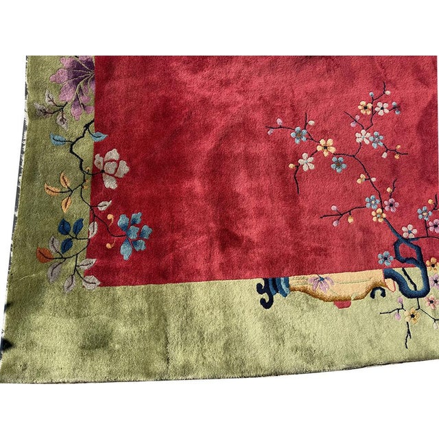 Sensational Antique 10'x 13' Art Deco Chinese Rug For Sale - Image 9 of 13