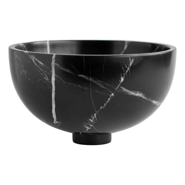 Black Marble Fruit Bowl from Kiwano Concept For Sale
