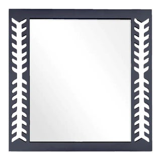 Fleur Home Audubon Spruce Square Mirror in Hale Navy, 48x48 For Sale