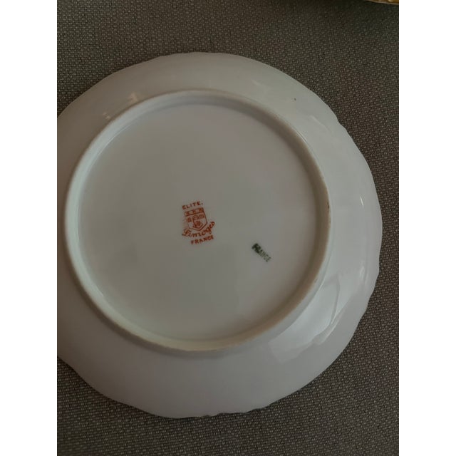 Traditional 1900s Set of 3 6” Limoges Bread and Butter Plates For Sale - Image 3 of 7