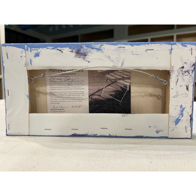 "Olive Sky" Contemporary Impressionist Still Life of Olive Branches in Blue and Purple by Mill Valley Artist Mary Anne McKernie For Sale In San Francisco - Image 6 of 7