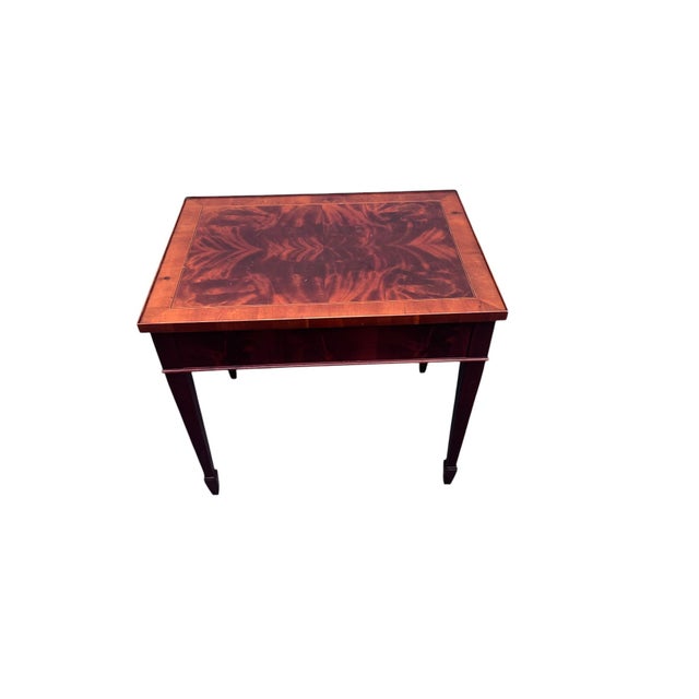 Hekman Inlaid Mahogany One-Drawer Side Table A beautifully crafted side table by Hekman Furniture, featuring richly...