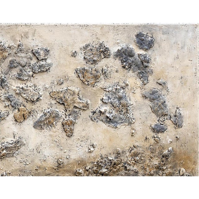 Abstract Original Abstract High Relief Neutral Palette Landscape - Oil Painting by Diane Grant For Sale - Image 3 of 6