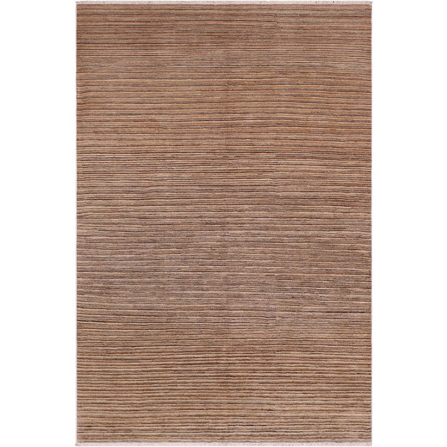 Boho Chic Gabbeh Beige/Rust Wool Rug - 5'9'' X 8'9'' For Sale - Image 10 of 10