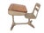This is a charming mid-century 1940's Chair and Desk set Attrib. to American Seating Co. This features a molded steel...