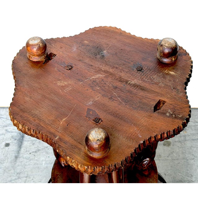 Pair of Carved Hardwood “Frog Prince” Figural Planters, Atrib. Maitland Smith For Sale - Image 9 of 17