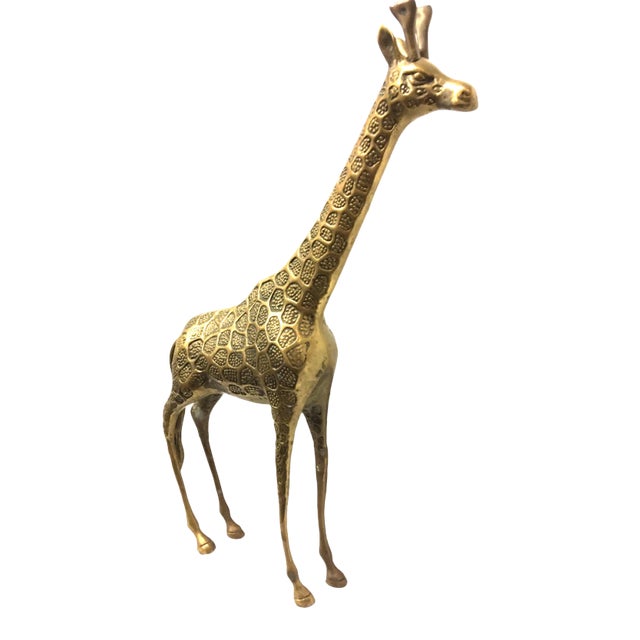 Vintage Mid-Century Brass Giraffe For Sale