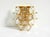 Beautiful original 1960s kinkeldey brass and crystal glass wall lamp. exquisite design with 12 crystal glass elements....