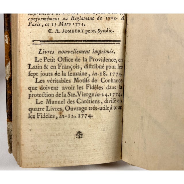 Antiquarian French Leather Prayer Book: Method for Conversing With God, 1774 For Sale - Image 15 of 18
