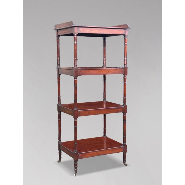 Wood George IV Mahogany Whatnot Music Stand, 1820s For Sale - Image 7 of 11