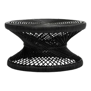 Large Bowed Coffee Table in Black