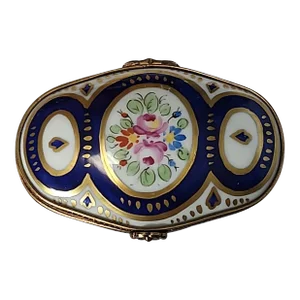 Mid Century Limoges Eximious Tri-Panel Trinket Box