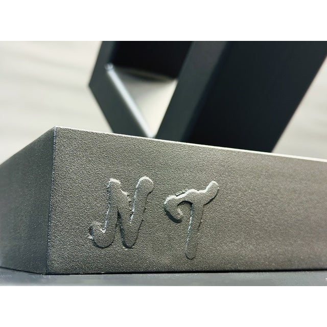 Black "Versa" - Large Contemporary Architectural Metal Floor Sculpture For Sale - Image 8 of 8